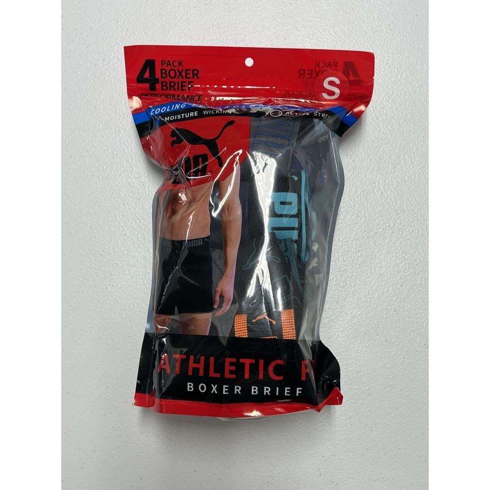 PUMA Men's Boxer Briefs 4-Pack Athletic Fit Stretch Cooling Underwear Size S - Picture 6 of 7